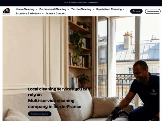Service de Nettoyage pour particulier et entreprise.
