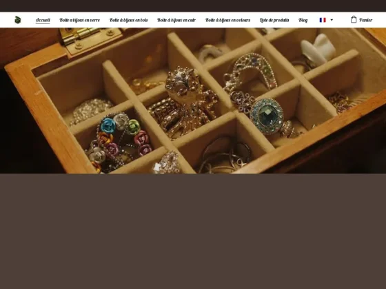 Boutique de boîtes à bijoux et rangements élégants