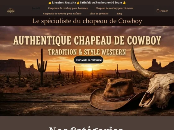 Boutique de Chapeaux de Cowboy et Accessoires Western.