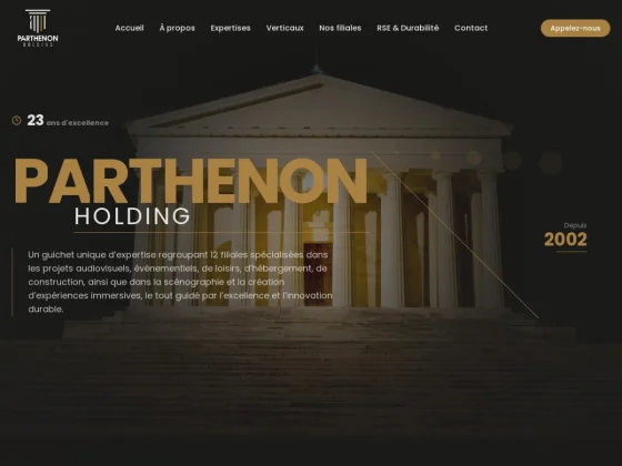Parthenon Holding : audiovisuel, loisirs & hospitalité
