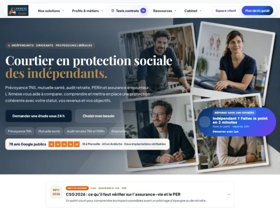 L'Annexe, courtier en protection sociale des indépendants