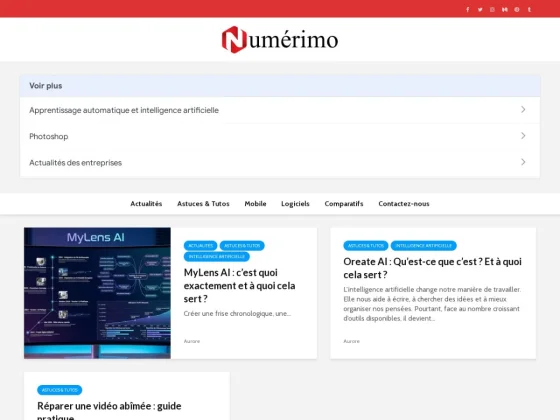 Numérimo : Toute l'actualité des nouvelles technologies