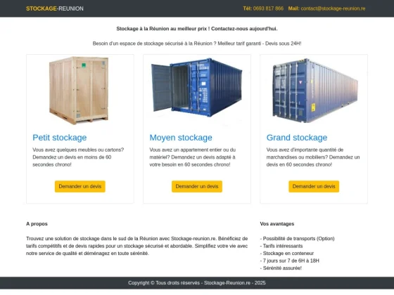 Location de box et garde meuble à La Réunion