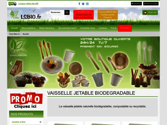 LSBIO - Vaisselle jetable écologique pour tous vos événements
