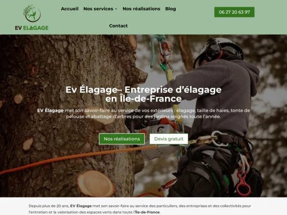 EV Élagage - entreprise d'élagage en Île-de-France