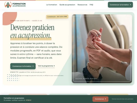 Formation Acupression : guides et apprentissage
