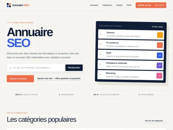 Annuaire SEO – Référencement et Visibilité de Sites Web
