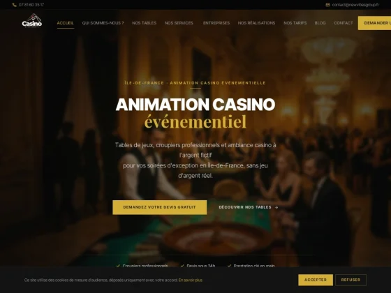Casino Événements, animation casino factice