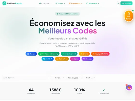 Meilleur Code Parrain — codes vérifiés et bons plans