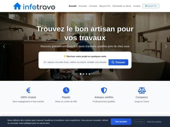 Infotravo - Devis gratuits artisans et rénovation