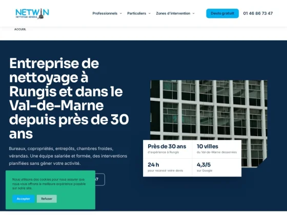 Netwin nettoyage à Rungis