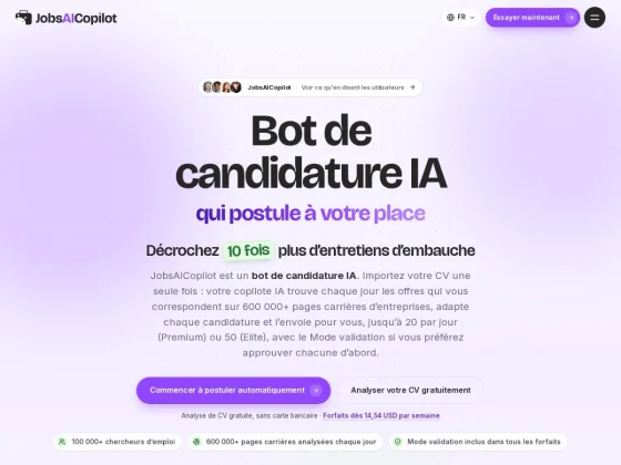 JobsAICopilot : bot IA qui postule automatiquement